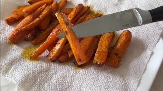 FRITES DE CAROTTES 🥕 AU AIR FRYER  PRÊTES EN 15 MIN  ENTRÉE  APÉRO food beautiful cooking [upl. by Liryc]