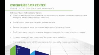 Enterprise Data Center N1 and 2N Options for Power Redundancy [upl. by Anatsirhc]