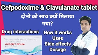 Cefpodoxime clavunic acid tablets  Gudcef cv 200 tablet uses in hindi [upl. by Begga899]