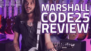 Marshall CODE25 Combo Amplifier Review  A Modelling Amp Ideal For Gigging [upl. by Styles]