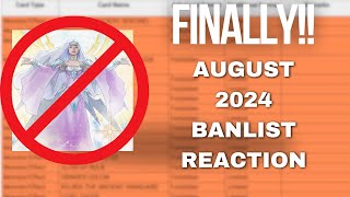 DID THEY HIT THE RIGHT THINGS YUGIOH AUGUST 31 2024 BANLIST REACTION [upl. by Mirabelle]