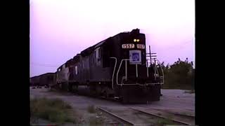 Ex NampW SD35s in lease service on the Soo Line 1990 [upl. by Ettenav]