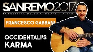 Occidentalis Karma  Francesco Gabbani  Chitarra [upl. by Radbourne]