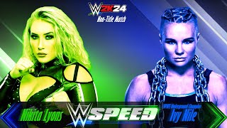 WWE Speed Week 3 ME Nikkita Lyons vs WWE Underground Champion Ivy Nile WWE2k24 [upl. by Malley]