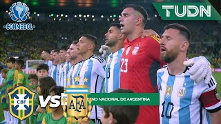 ¡EMOCIÓN A TOPE CON LOS HIMNOS  Brasil vs Argentina  CONMEBOLEliminatoria 2023 [upl. by Yelsew]