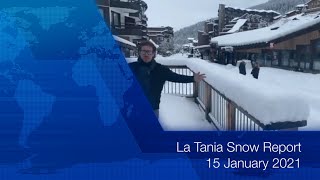 La Tania Snow Report lataniacouk 15 Jan 2021 [upl. by Natsirc]