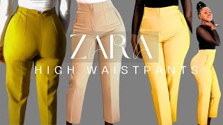 ZARA HIGH WAIST TROUSERS REVIEW ampTRY On AUTOM TRANSITIONMedium   Mimie Batte [upl. by Moclam]