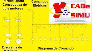 Comando elétrico  Partida direta sequencial de motores [upl. by Enedan]