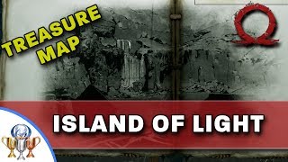 God of War Treasure Map  Island of Light  Map and Dig Spot Locations [upl. by Enilreug]