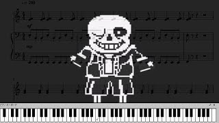 Megalovania 【Undertale】 サンズ BGM ピアノアレンジ 【ピアノ楽譜】 Sans Battle Theme 【Piano Sheet】 [upl. by Urquhart]