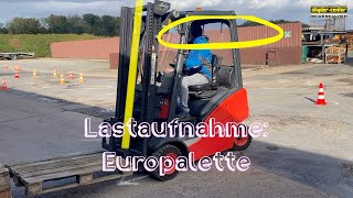 Lastaufnahme Europalette  Staplerschulung mit Staplerschein [upl. by Irual]