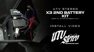 UTV Stereo CanAm X3 2nd Battery Kit Install [upl. by Nylevol]