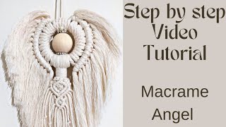 How to make a Macrame Angel  New Design  Beginner Macrame DIY Tutorial [upl. by Merdith]