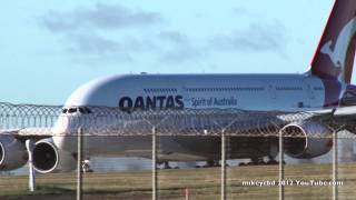 QF093 Qantas A380 Melbourne Los Angeles Take Off with ATC [upl. by Aelhsa]