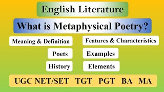 Metaphysical Poets in English Literature Definition Elements Characteristics amp Examples [upl. by Noicnecsa]