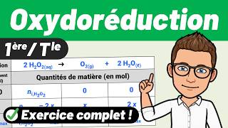 OXYDORÉDUCTION 💚 Tableau davancement 💪 Exercice de révision ✅ 1ère  Tle spécialité [upl. by Sarina]