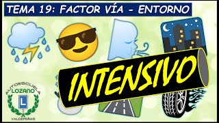 INTENSIVO PERMISO B  TEMA 19 FACTOR VÍA  ENTORNO [upl. by Nagle]