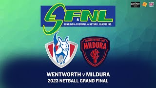 2023 Sunraysia FNL Netball Grand Final Wentworth v Mildura [upl. by Seyler]