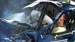 81 IIHS Crash Test 1997 1998 Kia Sephia shorts [upl. by Odragde155]