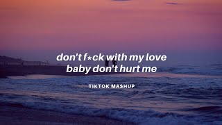 dont fck with my love baby dont hurt me tiktok version lyrics  dont x what is love mashup [upl. by Hathcock]