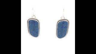 Artie Yellowhorse Jewelry Genuine Denim Lapis Sterling Silver Earrings [upl. by Eixam350]