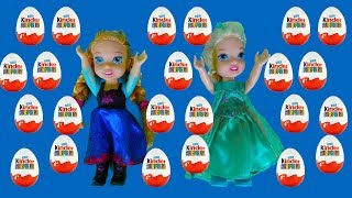 Elsa and Anna toddlers chocolate egg hunt for Easter [upl. by Eineg]