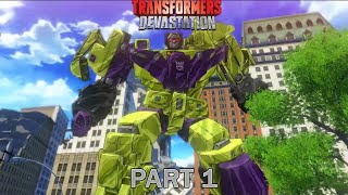 Transformers Devastation Part 1 Battle Against Devastator [upl. by Ahtram950]