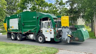 WM Curotto Can Garbage Truck Flying Through Somerset Recycling [upl. by Aniretake]