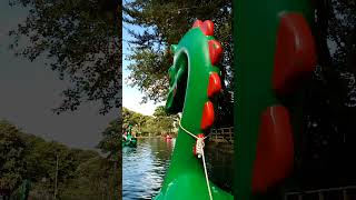 Dragon pedalo boat Peasholm Park Scarborough [upl. by Anilatak]