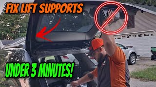 How to Replace Your Trunk Struts  shocks supports in a Chevy Tahoe GMC Yukon ￼ [upl. by Ebeohp427]