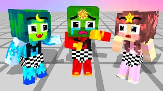 Monster School  Squid Game x CUTE ZOMBIE ELEMENTAL CHALLENGE  Minecraft Animation [upl. by Kcirad]