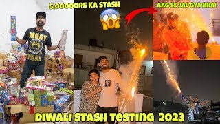 BIGGEST DIWALI STASH 500000 KO JALATE WAQT AAG LAG GYI😱  MERA BHAI JALL GYA 😭😭 [upl. by Quincy]