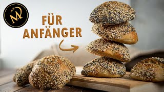 Brötchen für Anfänger  einfach Brötchen selber backen [upl. by Goldshell394]