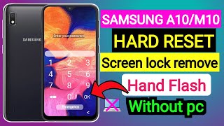 samsung a10 hard reset  m10 hard reset easy method [upl. by Tiloine]