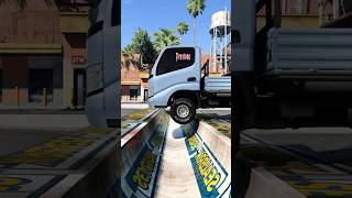 Fuso Truck Tow Food Van vs Reverse Speedbumps short beamng beamngdrive beamngcrashes trucksvs [upl. by Jehovah]