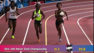 LanaeTava Thomas wins 1st section of 2017 NBNI girls 200 final in 2380 seconds [upl. by Enilram]