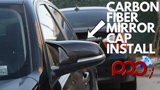 BMW CARBON FIBER MIRROR CAP INSTALL [upl. by Becca]