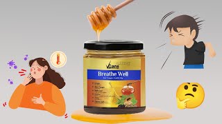 Vcare  Breathe Well Honey For Cough Cold And Flu Sore throat Flush toxins reduce inflammation [upl. by Egbert]