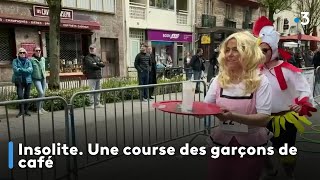 Insolite Une course des garçons de café [upl. by Lehcnom727]