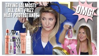 I TRIED 17 ANTI FRIZZ HEAT PROTECTANTS AND THIS HAPPENED hairhacks hairtips [upl. by Geminius690]