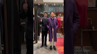 Exclusive Fabric PurPle Double Breasted Coat 비앤테일러 bntailor 비스포크 bespoke [upl. by Auvil721]