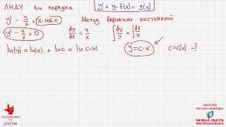 Математика без Хуни Линейное неоднородное уравнение 1 порядка Метод вариации постоянной [upl. by Eyatnod]
