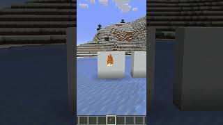 FLAMING ARROWS CAN MELT POWDERED SNOW IN MINECRAFT minecraft shorts gaming [upl. by Eicnan]