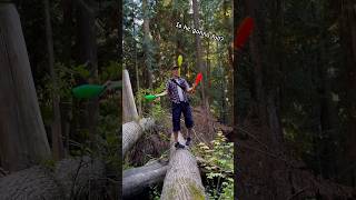 Tricks while walking the log juggling balance nature [upl. by Inalawi466]