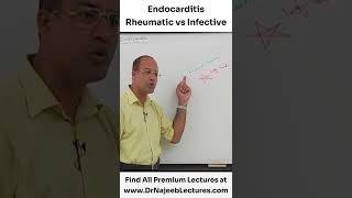 Rheumatic vs infective endocarditis shortvideo youtubeshorts drnajeeb drnajeeblectures [upl. by Bottali854]