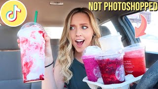 Trying VIRAL TikTok Starbucks Drinks  Secret Menu [upl. by Ttoile457]