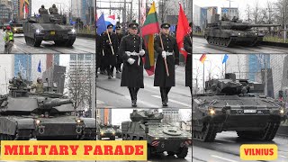 Lithuania and NATO Military Parade in Vilnius only vehicles 2023 [upl. by Bugbee]