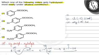 Which one of the following esters gets hydrolysed most easily under [upl. by Messing]