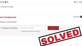 India Post Consignment Details Not Found Error  Solved  Unable to track Article in Post Portal [upl. by Neleh]