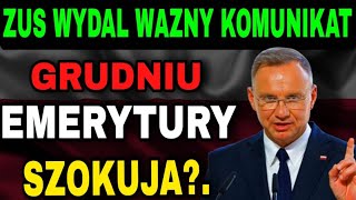 EMERYTURY W GRUDNIU 2024 TAKIE 10003000 ZŁ PIENIĄDZE TRAFIĄ NA KONTA EMERYTÓW [upl. by Eduard]